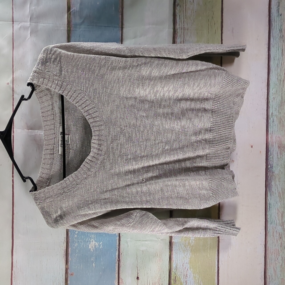 Forever 21 Cropped Grey Sweater